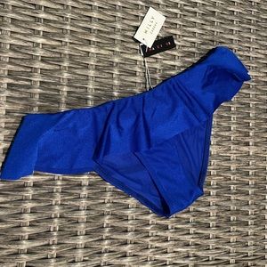 🆕Milly Cabana Sirolo Blue Ruffle bikini bottom Size M